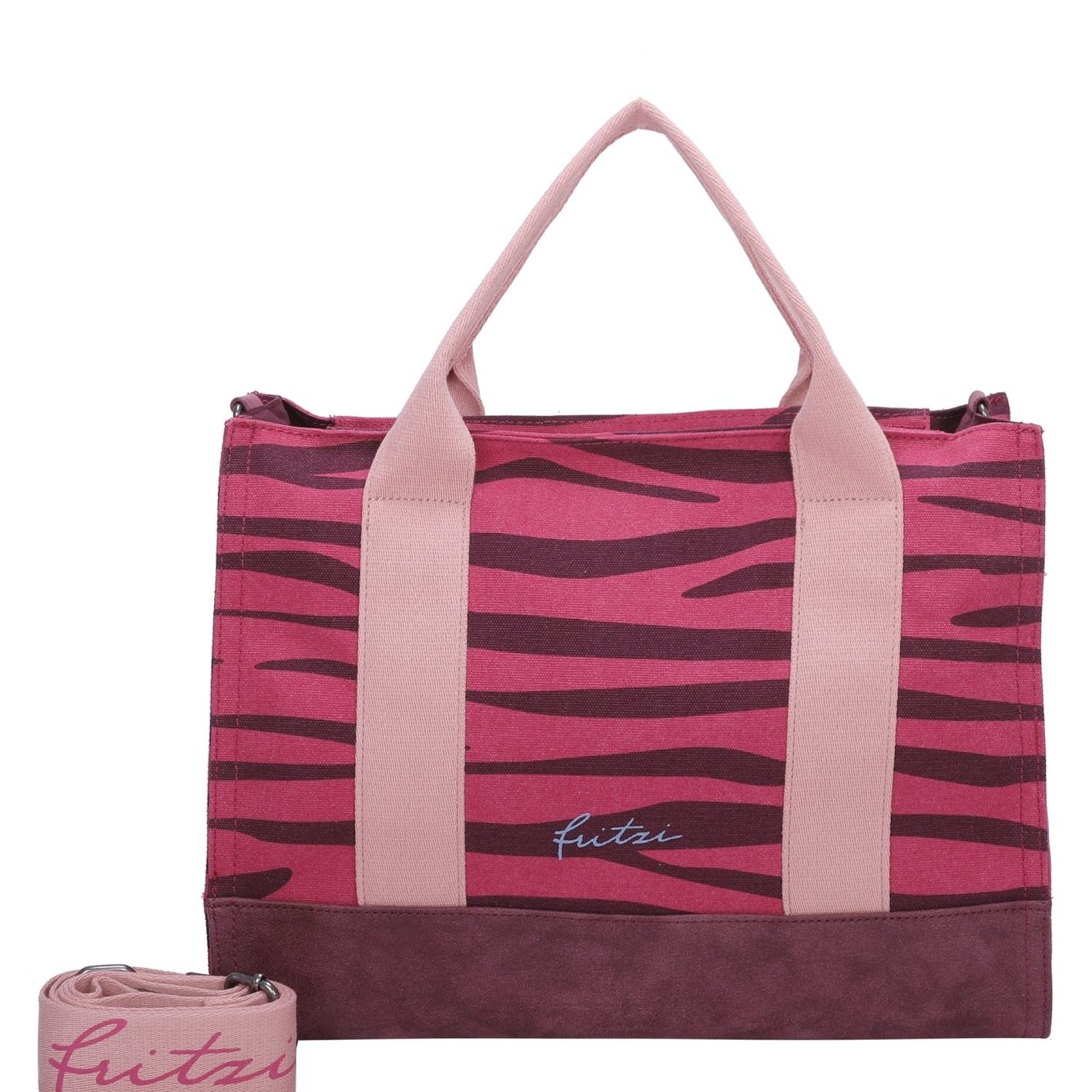 Canvas-Tote-Bag-Zebra - Fritzi aus Preußen - Zebra Pink