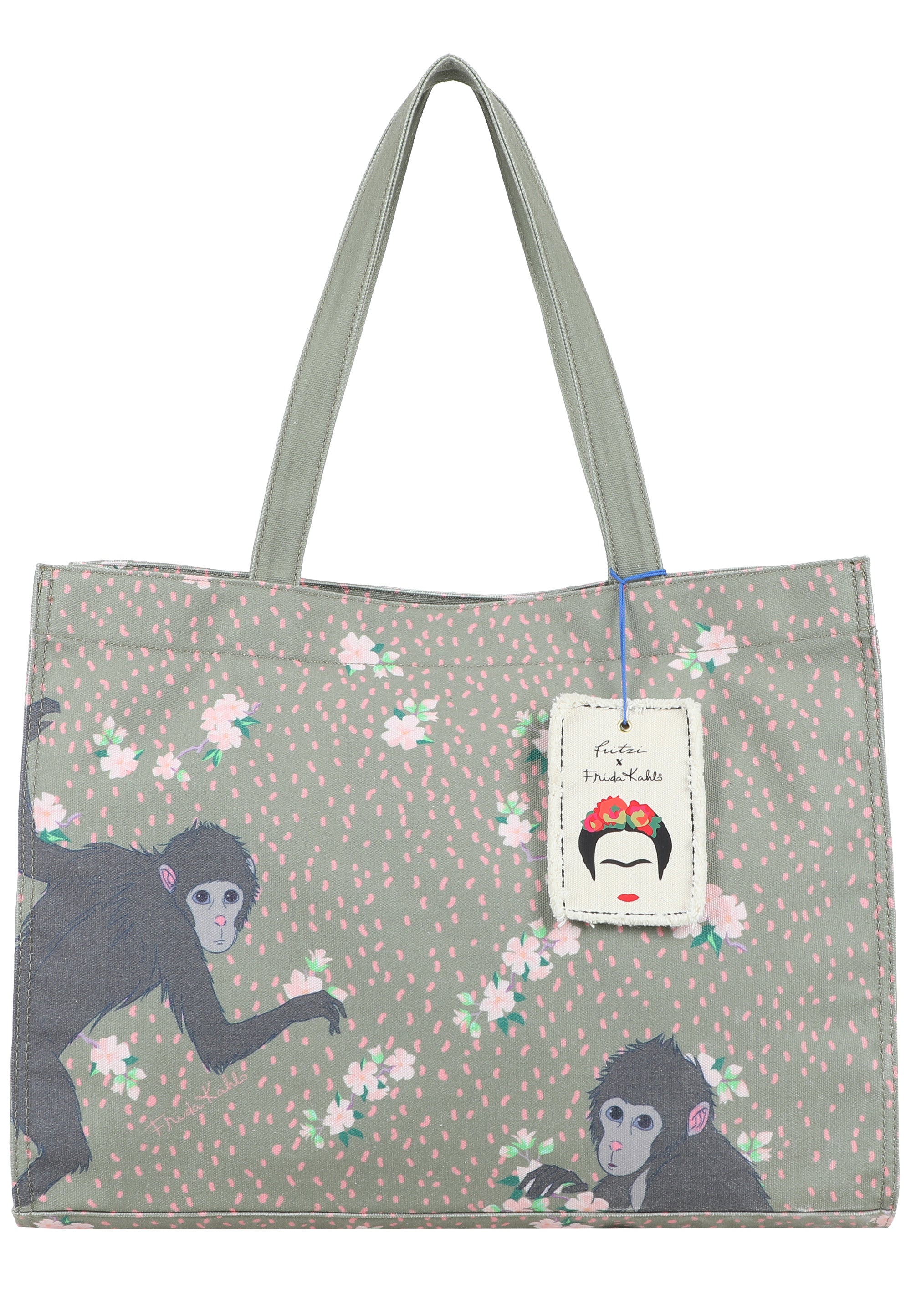 Fritzi Tote Bag Canvas X Frida Kahlo – Limited Edition Nature Folk – Borraccia E Tracolla Regolabile