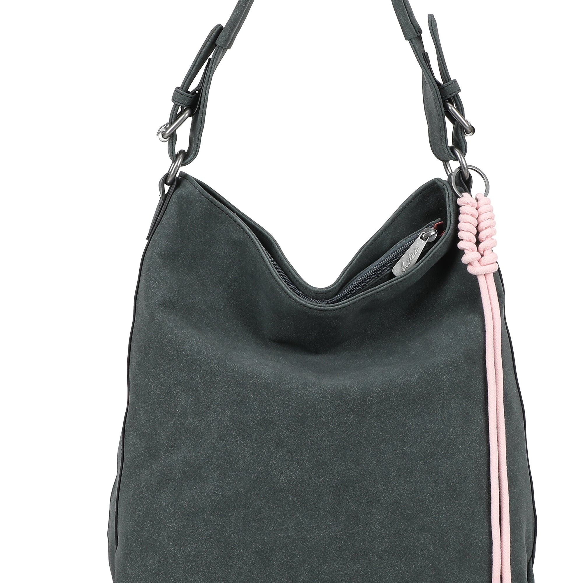 Fritzi Aus Preussen Lipstick01 Jakx Grey Hobo Donna, Borsa Pratica Con Astuccio Rossetto E Tracolla Extra Lunga